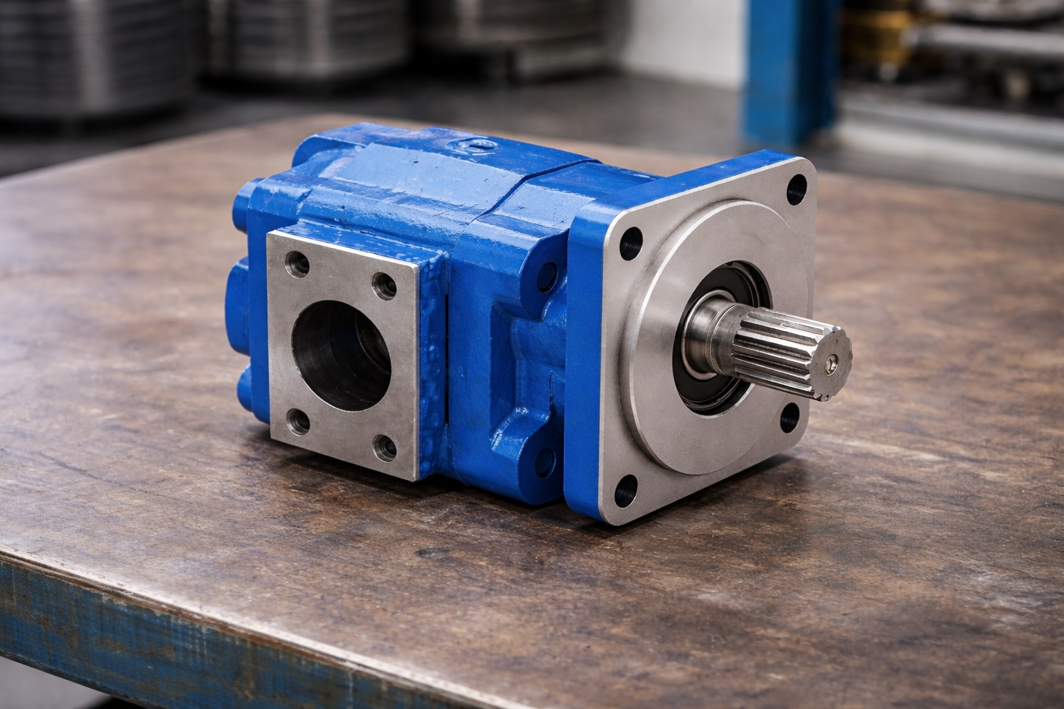 Marine hydraulic pump and valve assembly